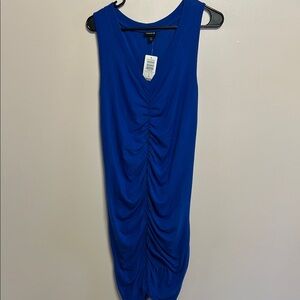Calvin Klein Royal Blue Ruched Dress